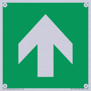 E907 Safe condition: Up / forwards arrow (90 deg supplimentary)